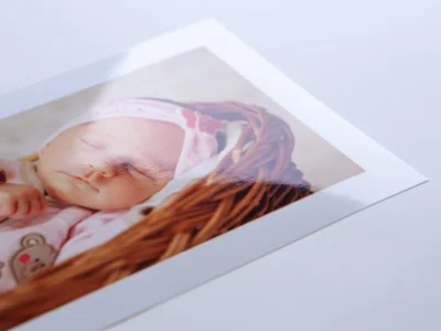 Náhled tištěné fotografie s velkým bílým okrajem